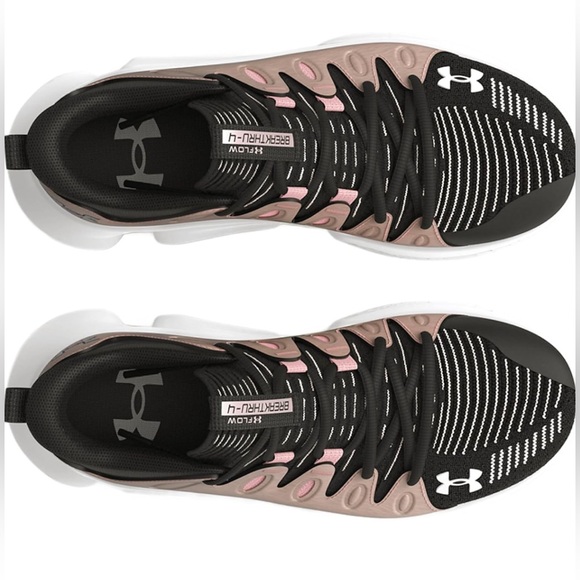 Under Armour Women's UA Flow Breakthru 4 Shoes (Black/Metallic Rose Gold - Picture 4 of 4